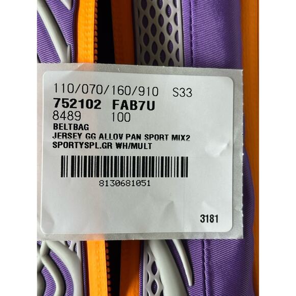 Gucci GG Logo Nylon Belt Bag Multicolor 752102 Size 100 (40) Italy NWT - Picture 13 of 13